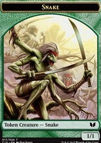 (image for) Snake (Green) // Saproling Double-Sided Token